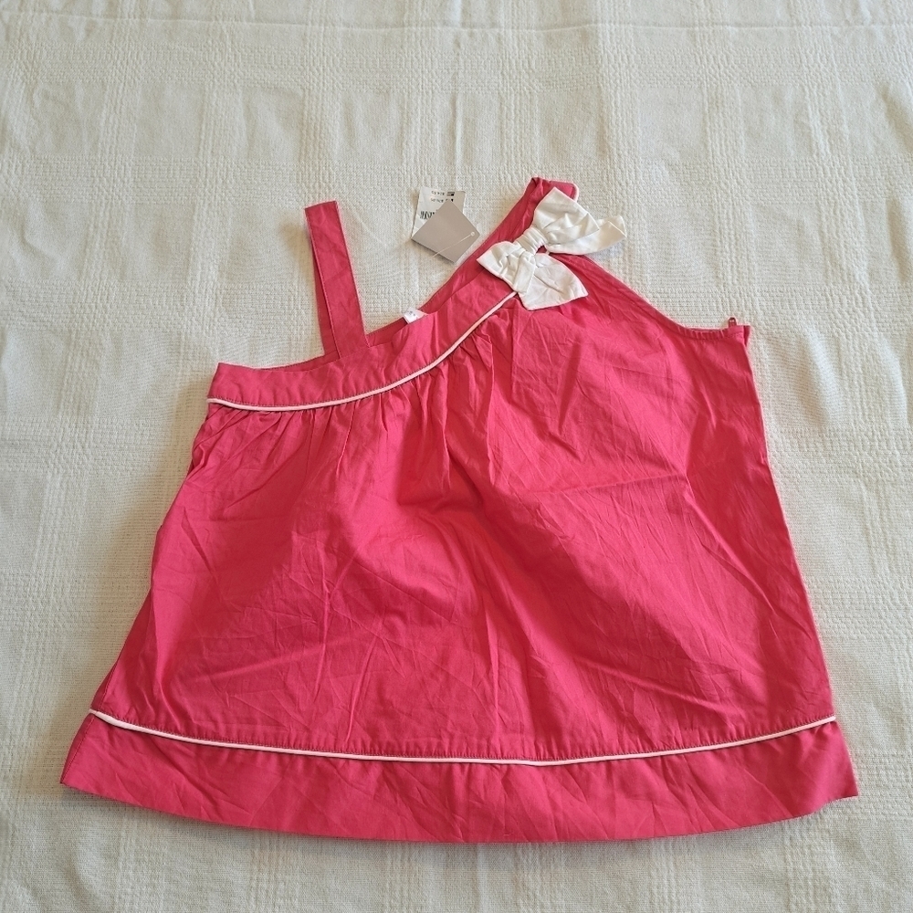 Gymboree girls size 10 pink and white top, new